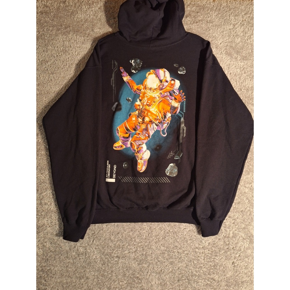 Hyper Space NASA Jet Propulsion Laboratory Astronaut Graphic Hoodie Black Medium